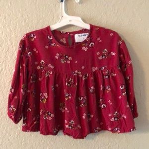 Red floral top for toddler size 3T